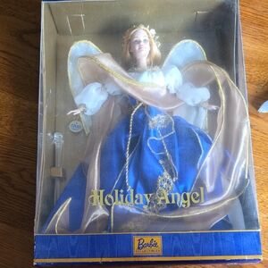 Barbie Blue and Gold Angel Doll Holiday Collection